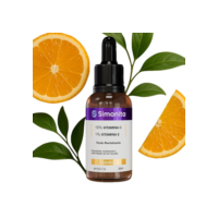 Sérum Facial Vitamina C 10% + Vitamina E 1% 30ml Clareia Manchas, Uniformiza o Tom da Pele, Hidrata sem Oleosidade, Antioxidante e Anti-Idade SIMONITA