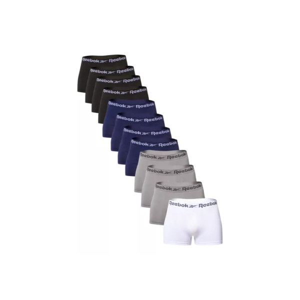 Kit 12 Cuecas Boxer Classic Cos Inteiro Reebok