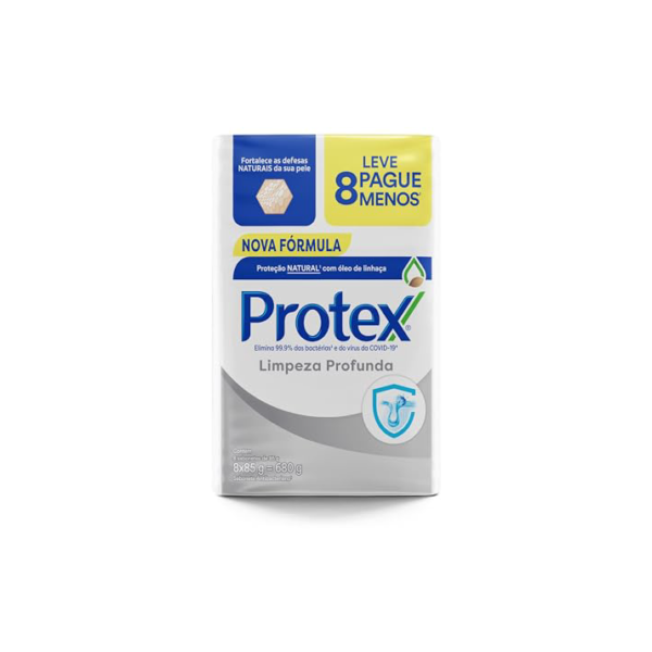 Sabonete em Barra Antibacteriano Protex Limpeza Profunda 8 un de 85g Promo Leve Mais Pague Menos