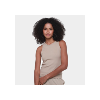 Regata New Balance Canelada Small Logo Feminina - Bege