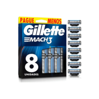 Carga para Aparelho Gillette Mach3 Leve 8 Pague 6