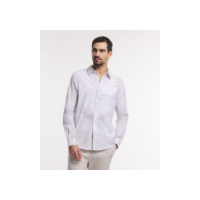 Camisa Regular em Voal com Estampa Floral Bege