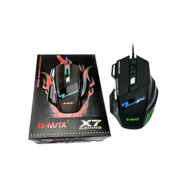 Mouse Gamer Anúbis, 7 Botões, 32000 DPI Ajustável, LED RGB, Alta Precisão, Cabo Reforçado, Preto