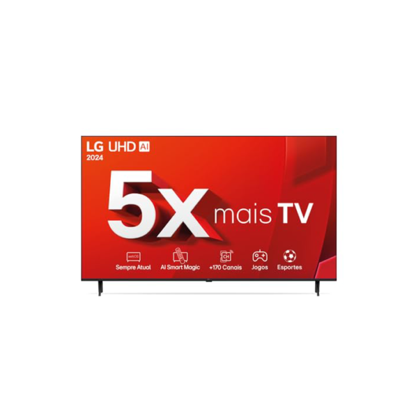 Smart TV 4K 55" LG UHD 55UT9050 Processador α5 Ger7 AI Design Super Slim Alexa/Chromecast integrado webOS 24 Controle Smart Magic