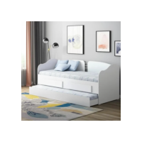 Sofá Cama Ditália Solteiro Cama Auxiliar 2 Gav. Cm-08 Branco