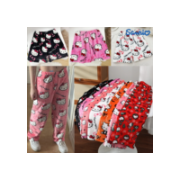 Sanrio Hello Kitty Pijama de flanela feminina, calça casual de lã quente, desenho animado, anime kawaii moda, outono, inverno, Y2K