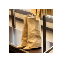 ⭐Ano outono inverno botas mas joelho salto grosso calças pontiagudas botas Retro ocidental Cowboy moda cavaleiro botas
