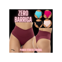 Kit 5 Calcinhas Cintura Alta Cós Duplo Fio Duplo Sem Costura no Bum bum Segura Barriga Fitness