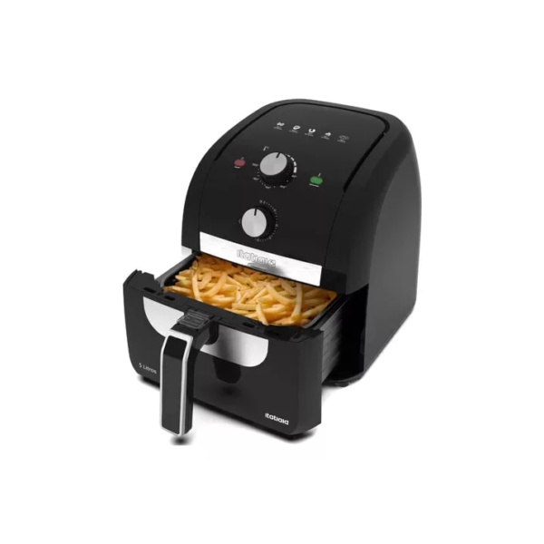 Fritadeira Air Fryer 5 Litros Com Cesta Antiaderente Removível Aviso Sonoro E Desligamento Automático Frita Sem Óleo Com Circulação De Ar Quente Em 200°c Timer 1900wts De Potência E 127v Itatiaia