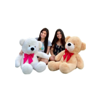 Urso de Pelúcia Grande 1,10 metros 90cm Soft Antialérgico Presente Gigante Ursinho 50cm