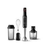 Philips Walita Preto e Inox Mixer Pro - Mix 4 em 1 - SpeedTouch com guia de velocidade - Copo para viagem - Fácil de limpar - 400W - 110V (RI2622/72)