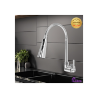 Torneira Pia Cozinha Gourmet Inox Chuveirinho Cozinha Parede Flexível 2 Jatos METAL INOX