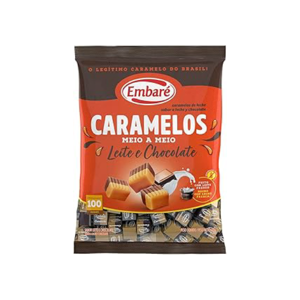Embaré Caramelos Meio a Meio Sabor Leite/Chocolate 660g