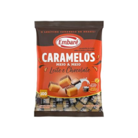 Embaré Caramelos Meio a Meio Sabor Leite/Chocolate 660g