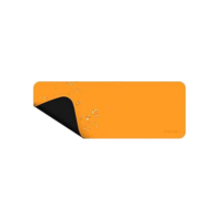 Geonav Mouse Pad Desk, Tecido sintético (PU) impermeável, Dupla Face, 80x30cm, OFDP02BK, Preto e Caramelo
