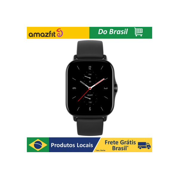 Amazfit GTS 2 Smartwatch 5ATM Display AMOLED resistente à água Bateria de longa duração para iOS e Android