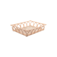 Bandeja Decorativa Wolff De Rattan Com Alça Nature 31cm