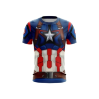 Camisa-Camiseta Capitao America Dryfit Super heroi Filme Infantil e Adulto