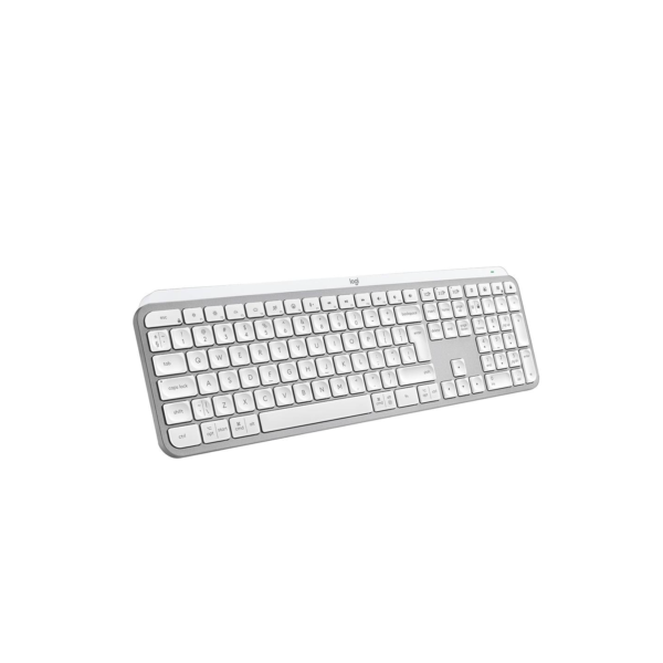 Teclado Sem Fio Logitech MX Keys S, Iluminação Inteligente, Bluetooth ou USB Tipo-C e Logi Bolt, Bateria Recarregável, Cinza - 920-011564
