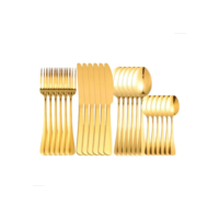 Faqueiro Dourado Inox 24 Talheres Colher Garfo Faca Luxo