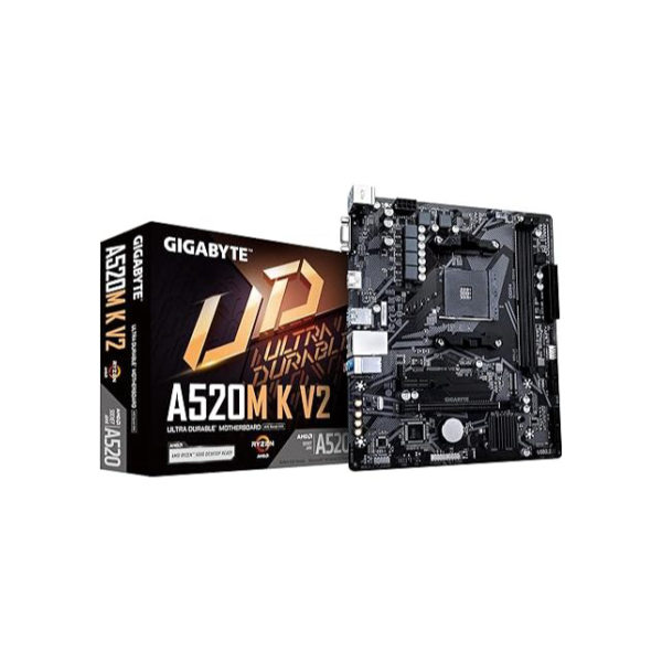 Placa Mae Gigabyte AMD (AM4) DDR4 Micro ATX A520M K V2