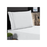 Jogo de Cama Classic Solteiro Percal 400 Fios Ponto Palito 02 Peças, Antiácaro, Anti-pilling com Toque Macio - Branco