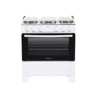 Fogão 5 Bocas Branco com Mesa Inox Atlas Mônaco Plus Bivolt