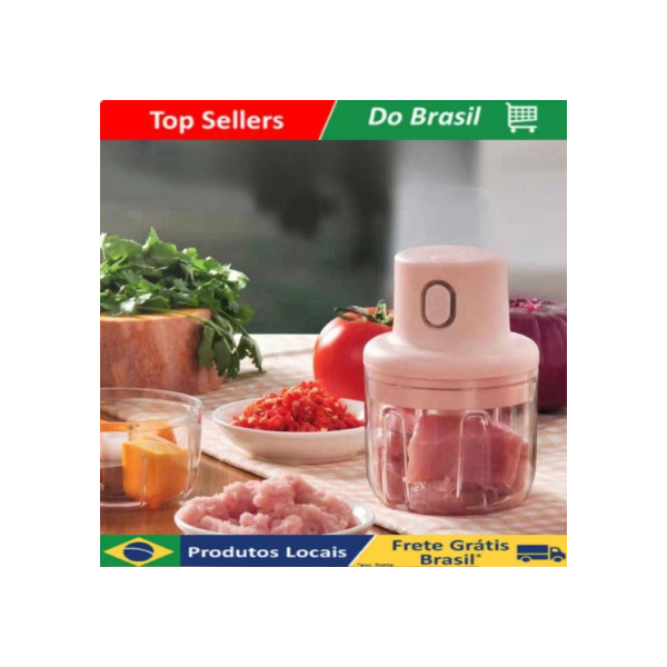 Mini Processador De Alimentos Elétrico 250ml Triturador Recarregável Sem Fio Utensilio de cozinha