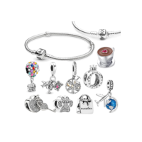Berloque pulseira Joias de prata 925 pulseiras e pingente básicos feminina