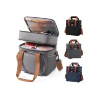 Bolsa Termica Lancheira Alça Transversal Ombro 2 Andares 13l