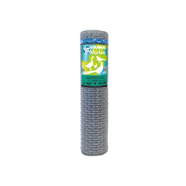 Tela Coleira Branca Morlan para Galinheiro 2" 23x1,50x50m