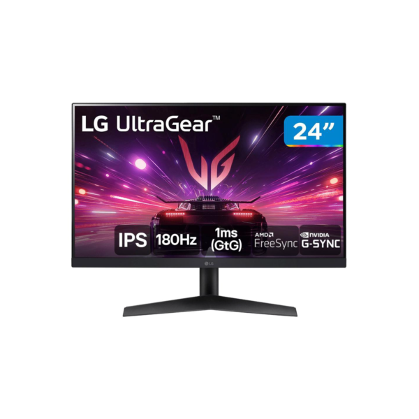 Monitor Gamer 180Hz Ultrawide 1ms LG 24GS60F-B.AWZM 24" Full HD IPS HDMI DisplayPort FreeSync 24GS60F-B