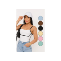Body Feminino Alçinha Bicolor Com Bojo Suplex Premium
