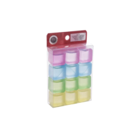 LYOR - Conjunto 12 Cubos de Gelo Reutilizável de Plástico Colorido 2,5cm
