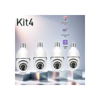 Kit Câmera de segurança a Prova D'água sem fio gira 360 com app Yousee full HD visão notturna