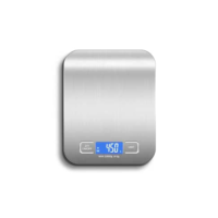 Balança de Cozinha Digital para Alimentos em Inox Resistente a Água Com Base Antiderrapante e Visor de Alta Definição Pesagem de 1g até 10kg