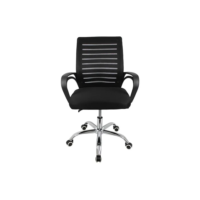 Cadeira Secretária Giratória De Escritório Ergonômica Mesh Cor Preto