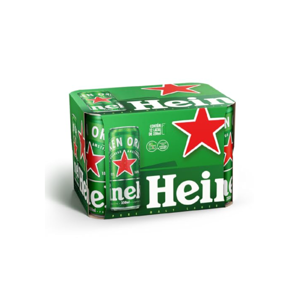 Heineken Cerveja Sleek Lata 350ml Pack 12 Unidades