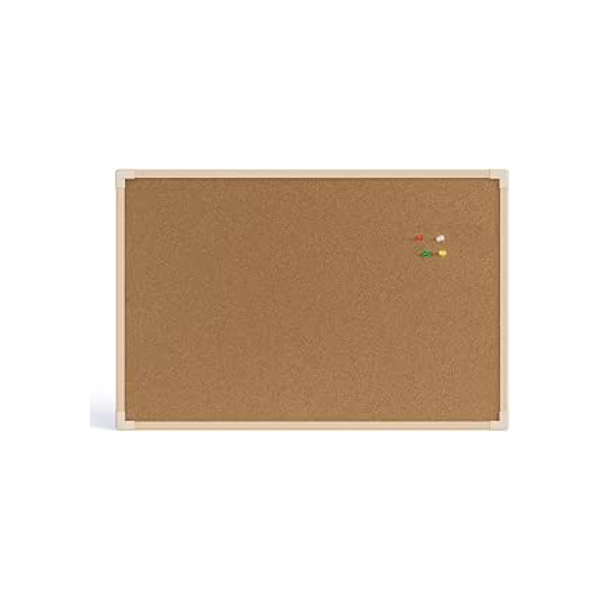 Quadro de Aviso Cortiça Moldura Madeira Pinus Neo STALO, 40x30