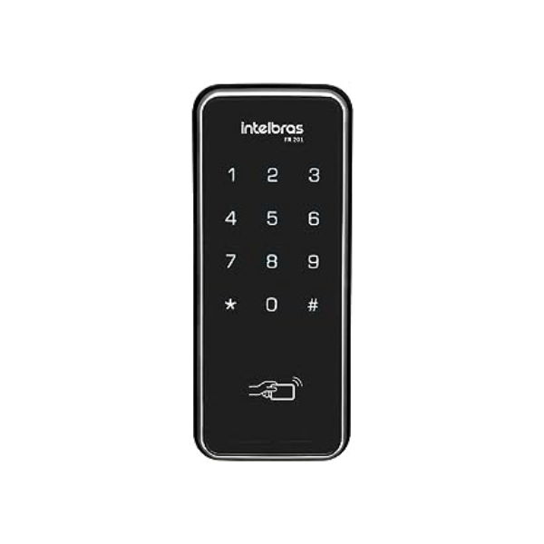 Fechadura Digital de Sobrepor Touch Screen FR 201 Preto Intelbras