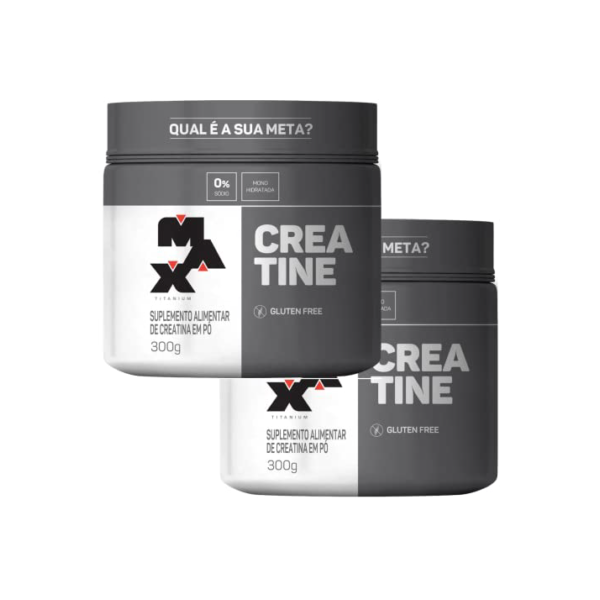 Kit 2x Creatina 300g Max Titanium Ganho De Massa Força Resistência