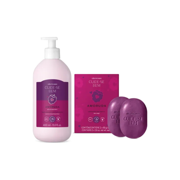 Combo Cuide-se Bem Amoruda: Loção Corporal 200ml + Sabonetes