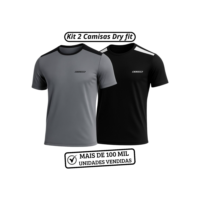 Kit 2 Camisas Dry Fit Esportiva Camiseta Masculina Academia Treino Musculação