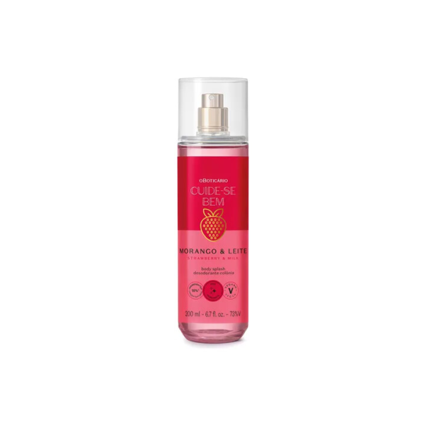 Body Splash Cuide-se Bem Oboticário Morango E Leite 200ml