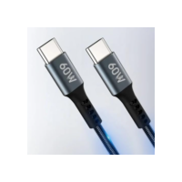 Cabo USB-C 2 metros Tipo C Turbo 60W Ultra Rapido Nylon Trançado e Reforçado Android e Iphone Notebook Tablet Qualidade Premium Carregamento Transferência de Dados