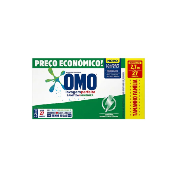Sabão Em Pó Sanitizante Lavagem Perfeita 2,2kg Omo