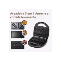 Máquina Donuts Wafler Rosquinha Sanduicheira 3 Em 1 110V