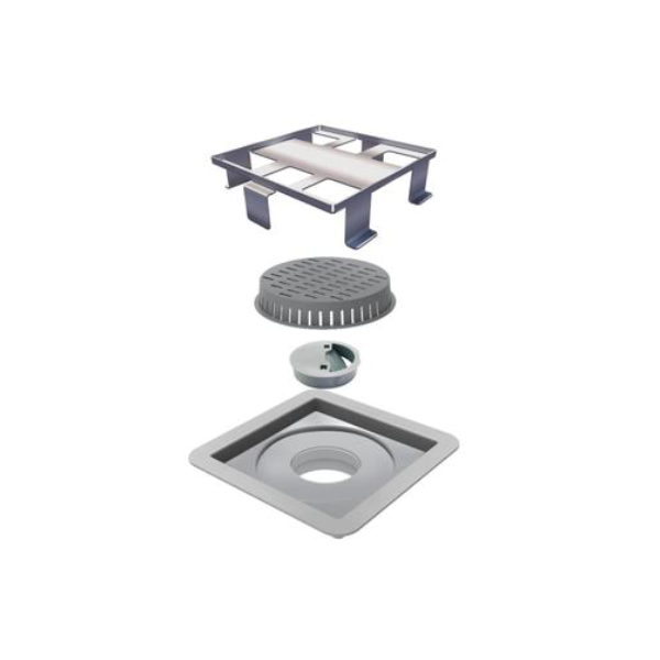Ralo Linear Elleve Square Tampa Oculta 10X10Cm 7343
