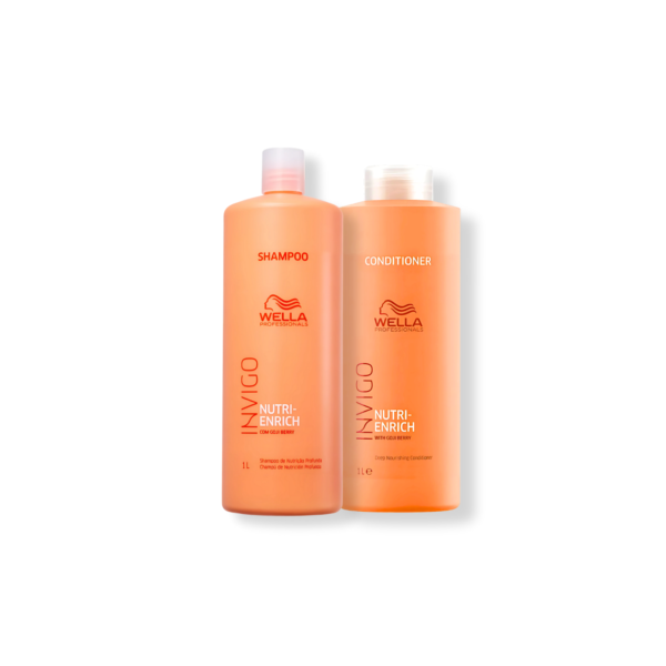 Kit Wella - Shampoo 1L e Condicionador 1L Enrich