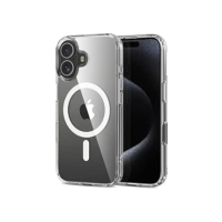 [Capa Mag-safe para iPhone 16] Capinha Slim Case Magnetica com [Proteção de Câmera] Compatível com Mag-Safe Transparente Clear Anti-Amarelamento, Resistente a Riscos e Anti Impacto
